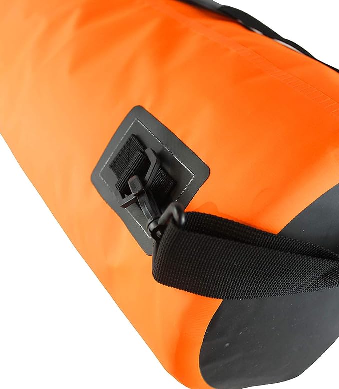 Enthusiast Gear Dry Bag 15L – Waterproof Floating Roll Top Dry Sack for Kayaking Boating Camping &amp Beach – Includes Quick Dry Microfiber Towel (Orange)