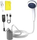 Portable 12V High Pressure Camp Shower Pump Compatible with Car Lighter Plug&ampPD fast charging portable power banks by USB-COutdoor Shower for CampingRV (Grey-USB-C(Connect to your PD power bank)