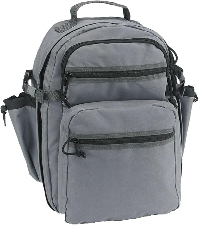 US PeaceKeeper Products P51325 - EDC Backpack - Quick Access CCW Pocket - Laptop Pocket - Adjustable - Grey