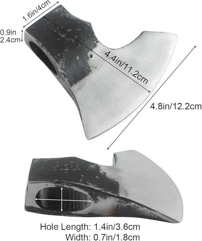 Forged Viking Axe Head Only High Carbon Steel Bushcraft Axe Hatchet Head for Outdoor Survival Hiking Camping Wood Chopping