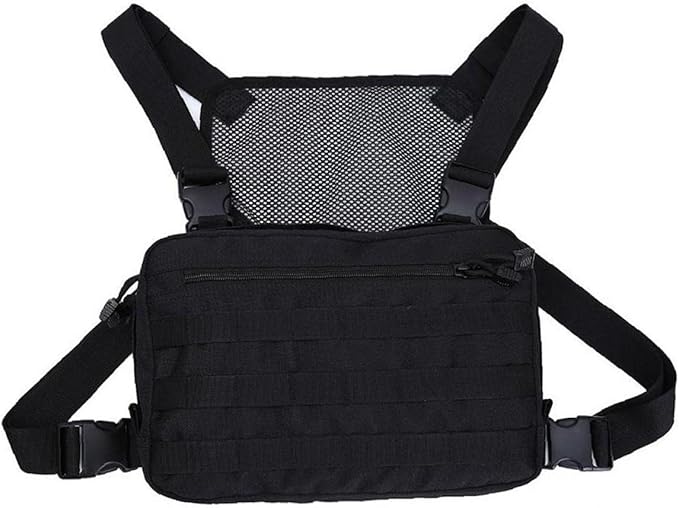 Outdoor Chest Bag Hip Hop Pouch Front Pack Vest Backpack Breathable Mesh Hunting Combat Bags