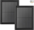 Ring Solar Panel(2nd Generation) 5W Ring Solar Panel Charger with Mount for Stick Up Camera &amp Pro Spotlight Plus &amp Pro Stick Up Cam Battery Spotlight Cam Battery (2 Pack Black)