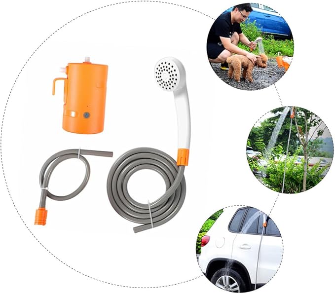 1Set Shower for Outdoor Camping Travel Hiking Lightweight and for Use Orange