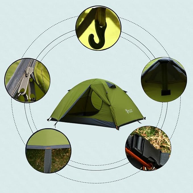 HILLMAN 1/2/3/4 Person Tents for Camping Instant Lightweight Backpacking Tents Easy Set Up Waterproof Family Camping Tent with Rainfly &amp Carry Bag Portable Dome Tent for Camping Hiking &amp Trave