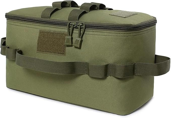 Outdoor Camping Storage Bag Basket Gas Stove Canister Pot Carry Bag Sack Picnic Bag Cookware Utensils Organizer