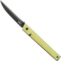 CRKT CEO Everyday Carry EDC Pocket Folding Knife with Liner Lock: Stainless Steel Plain Edge Blade Glass-Reinforced Nylon Handle Pocket Clip 7096YGK