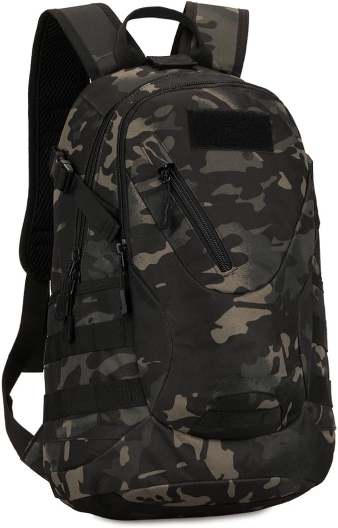 20L Tactical Backpack MOLLE Bag Military Satchel Daypack Waterproof Trekking Backpack Dark Camo
