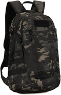 20L Tactical Backpack MOLLE Bag Military Satchel Daypack Waterproof Trekking Backpack Dark Camo