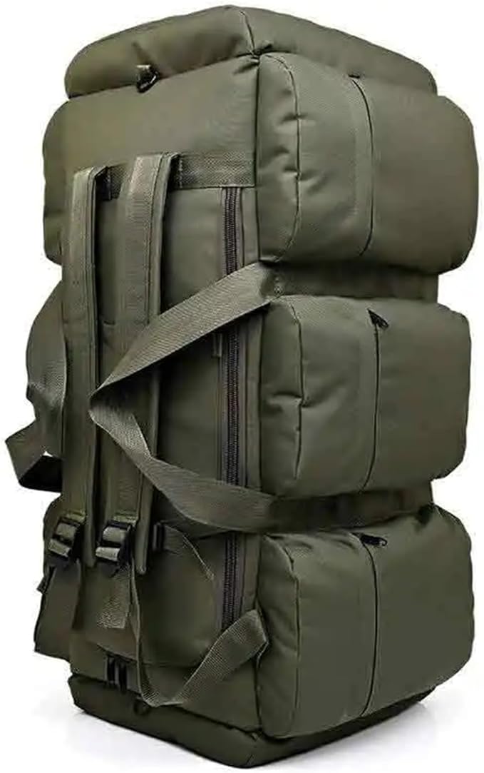 100L Large Luggage Camping Bag Backpack Men Outdoor Travel Shoulder Hiking Trekking Trip Tourist Tactical Carry-on Bags Trekking(Black)