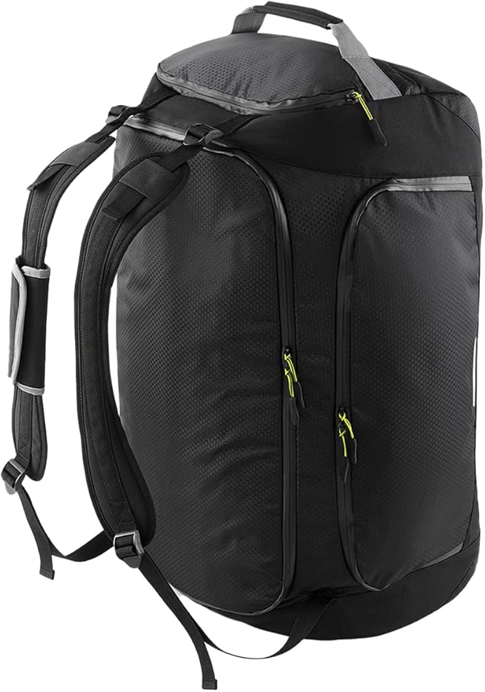 Quadra SLX 60 Litre Haul Bag (QX560) - Adjustable Straps Wet Pocket Backpack - Black