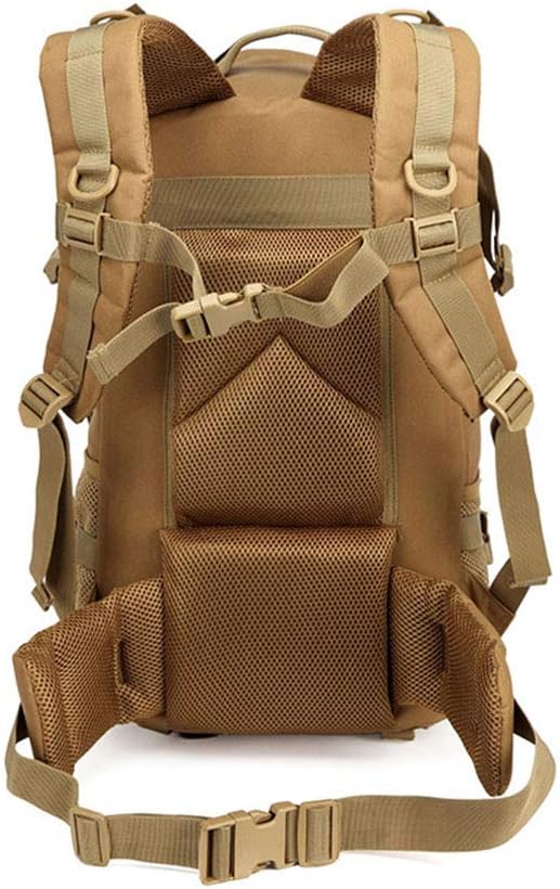 Outdoor Sports Pack Hiking Bag Tactical Rucksack Camo Knapsack Combat Camouflage Tactical Molle 40L Backpack - Black