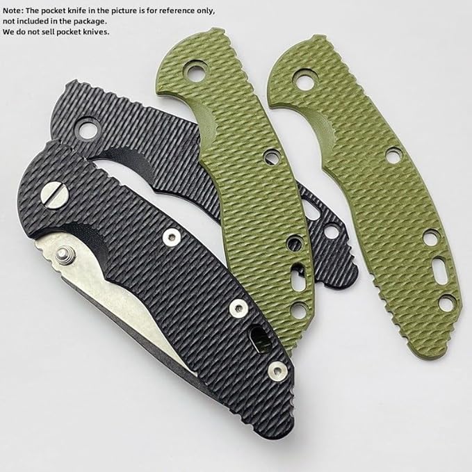 1 Piece G10 Scales Handle Replacement Fits for Rick Hinderer knives XM18 3.5 DIY Accessory(Green)