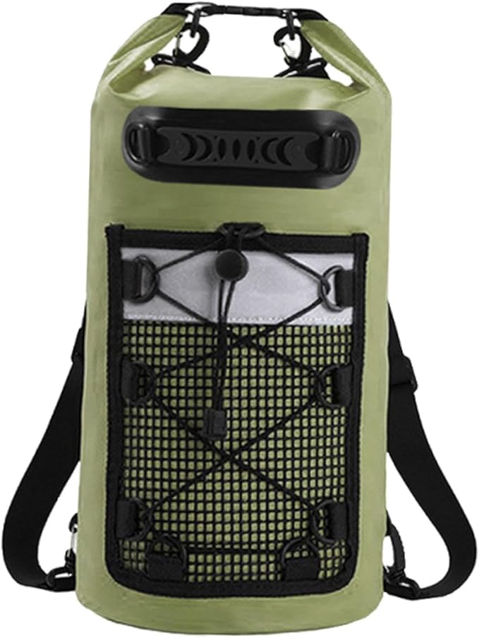 Dry Bag Storage Bag with Handle Comfortable for Hiking Men/Women Camping Boating Green