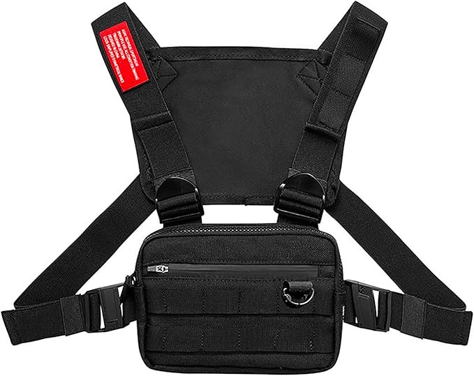 DIOTSR Running Chest Pack Lightweight Chest Bag for Workout Running Tactical Backpack with Extra Phone Holder