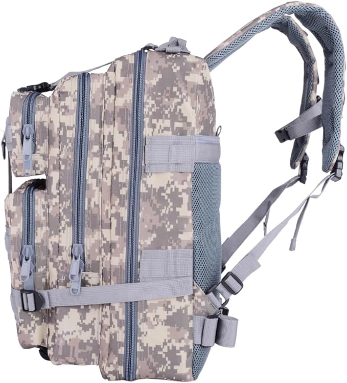 I&ampM Tactical Military Assault Backpack 35L – ACU Camouflage MOLLE Bag for Hiking Camping Hunting Outdoor Travel Bug Out Survival Gear EDC Daypack