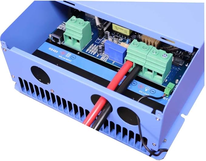Aims Power SCC60AMPPT 60 Amp MPPT Solar Charge Controller 12 24 36 and 48 Volt Solar Systems 4 Stage Charging Battery Type Selector Stackable Over Temp Protection