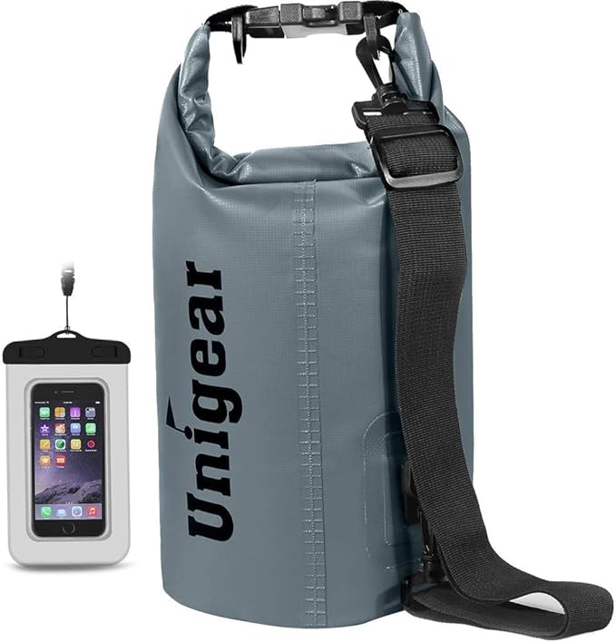 Unigear Dry Bag Waterproof Floating and Lightweight Bags for Kayaking Boating Fishing Swimming and Camping with Waterproof Phone Case