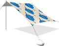 Beach Canopy with Windproof Ropes &amp Sandbags Beach Tent Sun Shade Sun Shelter for Camping Trips Fishing Backyard Fun or Picnics Leaves