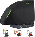 Mini Excavator Cover for Kubota K008-3 Heavy Duty Waterproof Compact Excavator Tarp with Zipper Door &amp Reflective Strips for Outdoor Storage