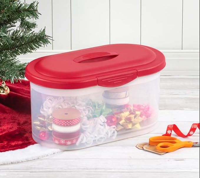Sterilite Holiday Bow Storage Box Container
