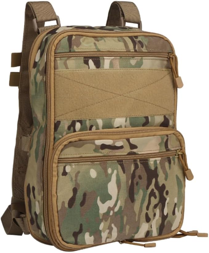 ACEXIER Flatpack D3 Tactical Backpack Hydration Carrier Molle Pouch Airsoft Military Gear Multipurpose Vest Assault Softback Travel Bag (CP)