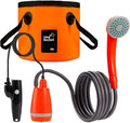 Portable Shower for Outdoor Activities with Practical Container Orange