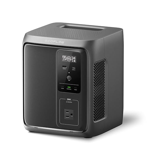 EF ECOFLOW Portable Power Station DELTA 3 1000 Air 960Wh LiFePO4 (LFP) Battery 500W AC Output Solar Generator(Solar Panel Optional) for Home Backup Power Camping &amp RVs