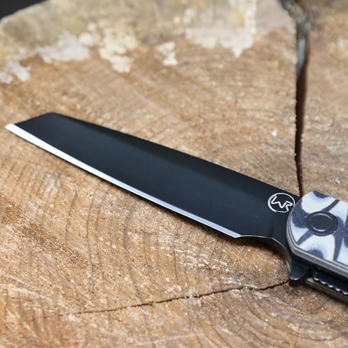 WHISKEY BENT HAT CO. Swift Assist Pocket Knife 7.45 Overall Length 440C Steel Blade (Brown Fang)