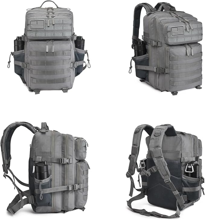 45L Tactical Backpack for Men Women Military Assault Pack with MOLLE Large 3 Day Bug Out Bag for Hiking Camping