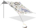 Cute Jungle Animals Beach Tent Sun Shelter Set UPF50+ UV Protection 10.5 x 9.19 FT Camping Shade Canopy with Sandbags Sand Anchors Carrying Bag and Others