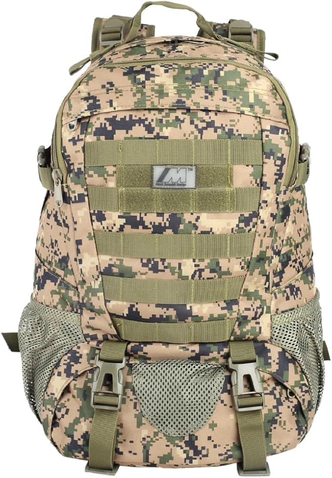 Tactical Military Assault 28L Travel Backpack Army 3-Day Assault Pack for Camping Hunting Trekking Outdoor Survival Molle Bag with Multi-Compartment Storage Jungle Digital