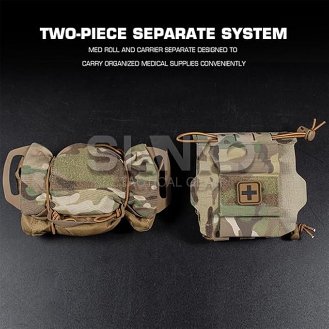 Tactical Molle IFAK Pouch/Medical Pouch First Aid Kits/EDC Tools Carrier Sundry Bag For Vest Belt BackpackOutdoor Hunting Airsoft Accessory (Grey)