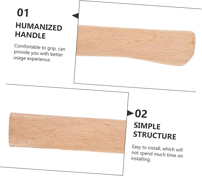 Wooden Replacement Handle for Hatchet Grip Accessory for Outdoor Axe Use Comfortable to Use for Firewood Cutting and Camping