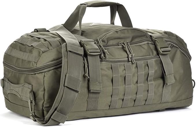 Miramrax Travel Duffle Bag Backpack for Men - Large Tactical Bags Weekender Gym Bag for Overnight Traveling Military Workout Deployment Sports (Green 80L)