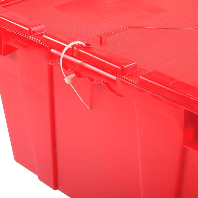 Monoflo Global Industrial Distribution Container With Hinged Lid 23-3/4x19-1/4x12-1/2 Red