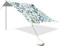 Elegant Botanical Flowers Beach Tent Sun Shelter Set UPF50+ UV Protection 10.5 x 9.19 FT Camping Shade Canopy with Sandbags Sand Anchors Carrying Bag and Others