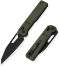 TACRAY Tarcus Folding Pocket Knife 3.5 D2 Steel DLC Blade G10 Handle Lightweight EDC Knife with Crossbar Lock for Men and Women Ideal for Camping Hiking and Survival