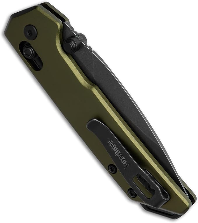 Kershaw Mini Iridium Folding Pocket Knife 3 inch D2 Steel Blade DuraLock Aluminum Handle Pocketclip