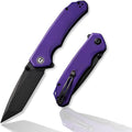 CIVIVI Brazen Folding Pocket Knife3.5-Inch Tanto D2 Plain BladeG-10 Outdoor Camping Hiking Knife with Thumb Studs and Flipper OpenerUnique Tool Gift for EDC Men Women C2023D