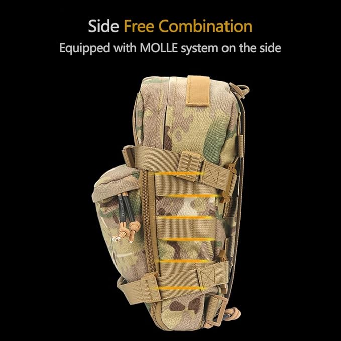 Mini Tactical MOLLE Hydration Pack Water Reservoir Bag Outdoor Water Bladder Carrier Pack for Tactical Vest Backpack