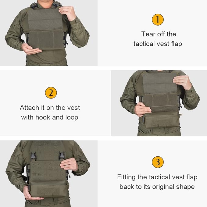 IDOGEAR Tactical Drop Pouch with Hook and Loop for JPC CPC AVS Vest Utility Tool Pouch Fanny Pack