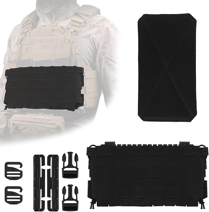 Multifunctional Tactical Chest Mag Pouch Plate Hook and Loop Tactical Panel for 556 Mag Multipurpose MOLLE Front Flap Walkie Talkie Bag Hanging Panel