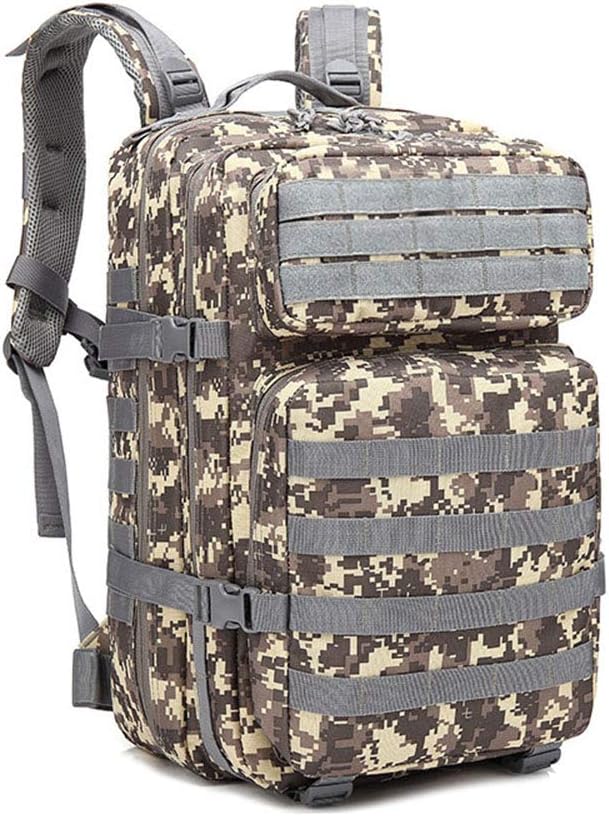 Outdoor Sports Pack Hiking Bag Tactical Rucksack Camo Knapsack Combat Camouflage Tactical 45L Molle Backpack