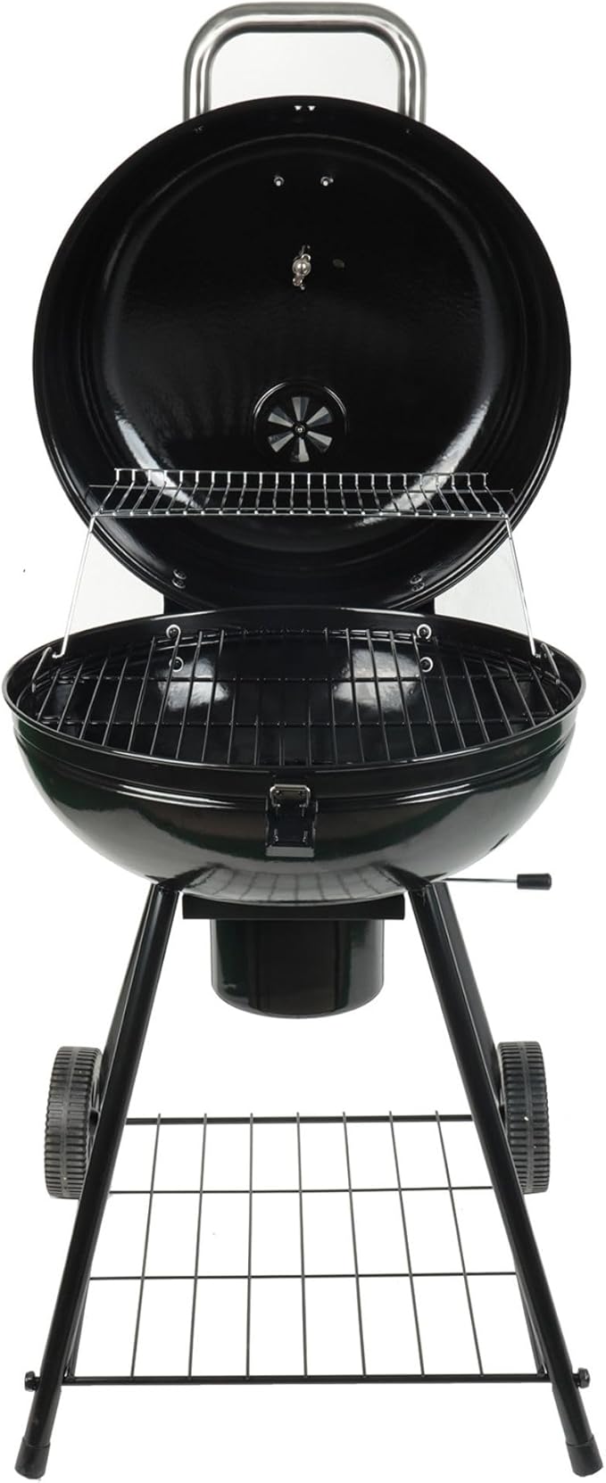 Grill Boss Charcoal Kettle Grill with Large 22-Inch Cooking Area - Includes Warming Rack Bottom Storage Shelf Ash Catcher &amp Wheels for Outdoor BBQ Tailgating Camping &amp Backyard Grilling