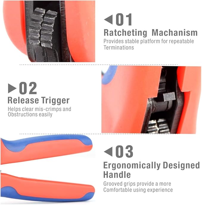 iCrimp Solar PV Panel Crimping Tool Kit c/w Solar Connector Crimper works for AWG14-102.5/4/6mm² Solar Connectors Wire Cable Cutter Solar Spanner Wrench All in One Oxford Bag
