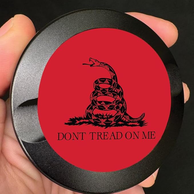 Brotherhood Metal Zyn Can Holder | Don't Tread on Me Flag | Gadsden Flag | Red Black