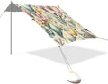 Easter Day Floral and Eggs Beach Tent Sun Shelter Set UPF50+ UV Protection 10.5 x 9.19 FT Camping Shade Canopy with Sandbags Sand Anchors Carrying Bag and Others
