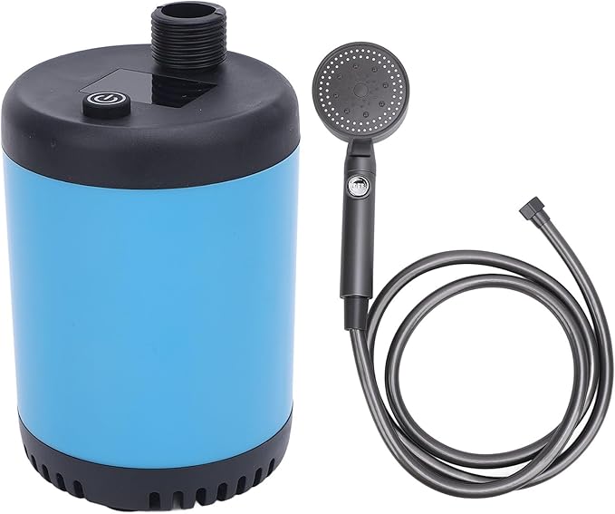 TARSHYRY Portable Camping Shower Rechargeable Pump with 2M Hose 7800mAh Battery for Outdoor Hiking Beach Travel ABS Material