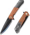 Pocket Knife For Men Folding Pocket Knife With 3.77 Sandvik 14C28N Blade &amp Micarta Handle Flipper Knife With 2-way Assisted Opening EDC Knife With Deep Pocket Clip For Hunting Camping