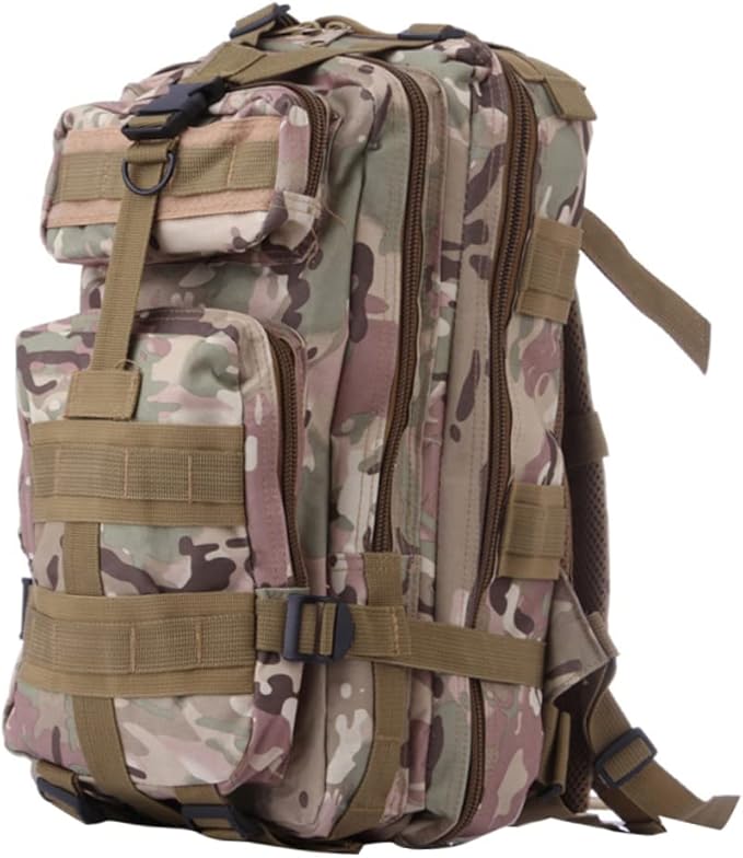 Yardwe Camouflage Backpack for Men Outdoor Hiking Bag Small Rucksack for Trekking Camping and Travel Multiple Compartments for Easy Organization
